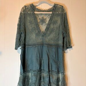 Elegant Lace Overlay Dress